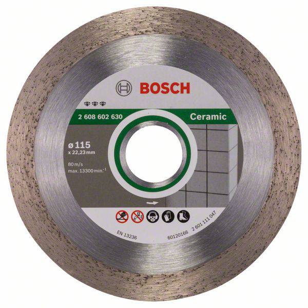 Disque à tronçonner diamanté Best for Ceramic, 115 x 22,23 x 1,8 x 10 mm Bosch 2608602630