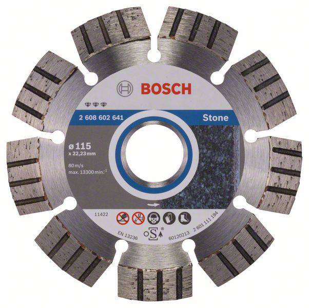 Disque à tronçonner diamanté Best for Stone, 115 x 22,23 x 2,2 x 12 mm Bosch 2608602641