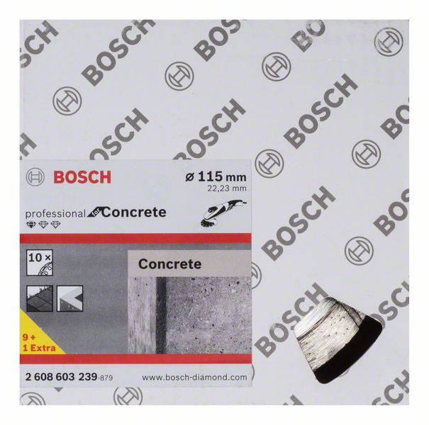 Disque à tronçonner diamanté Standard for Concrete, 115 x 22,23 x 1,6 x 10 mm Bosch 2608603239