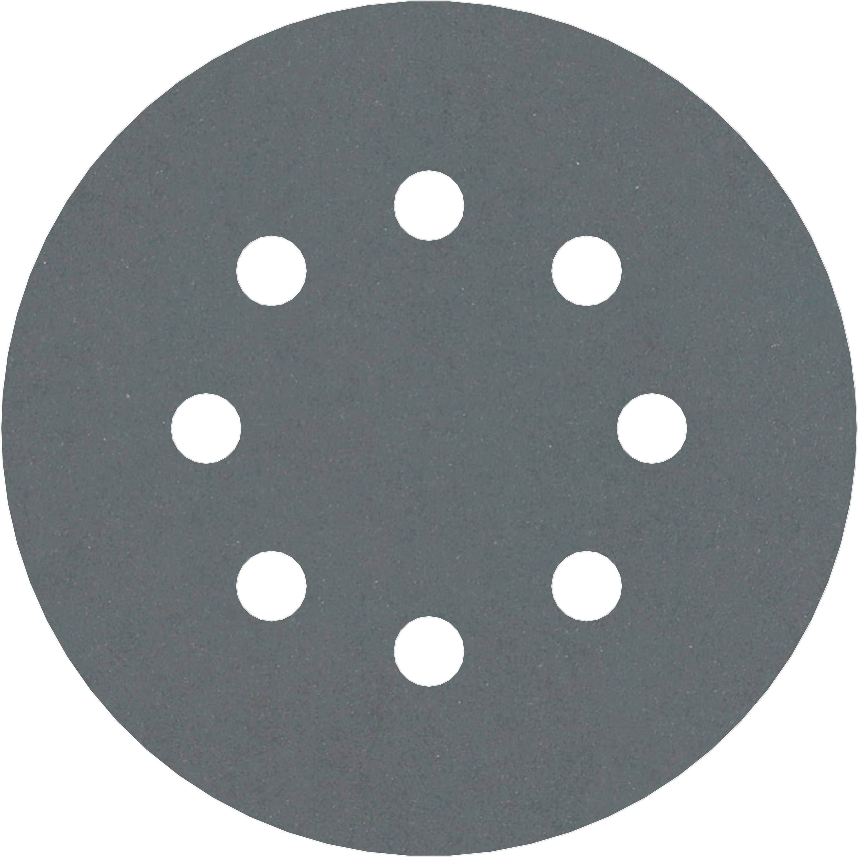 Disque abrasif avec huit trous symétriquement disposés.