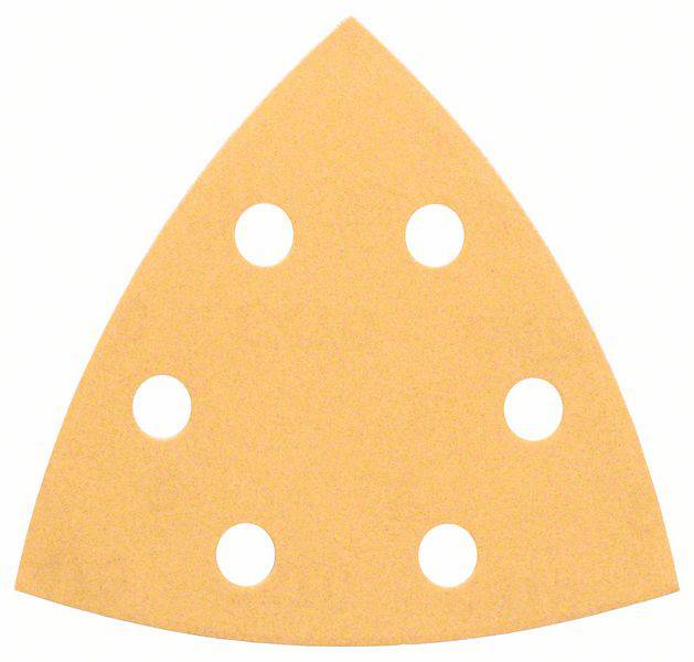 Feuille abrasive Delta avec bande auto-agrippante, perforé Bosch Accessories 2608605156 Grain num 400 Cote d'encoignure 93 mm