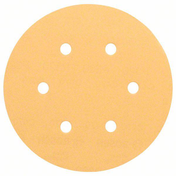 Feuille abrasive pour ponceuse excentrique avec bande auto-agrippante, perforé Bosch Accessories 2608607836 Grain num 100 (Ø) 150