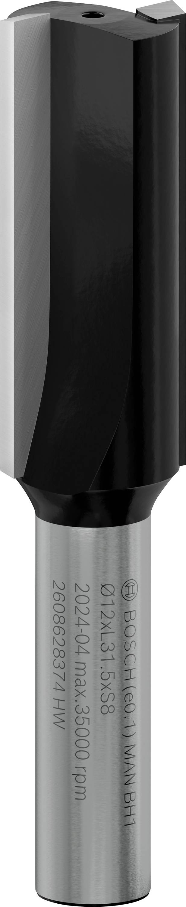 Un fraiseur à tige de forme cylindrique avec une surface en acier inoxydable, adapté pour couper et fraiser des matériaux dans l'usinage des métaux.