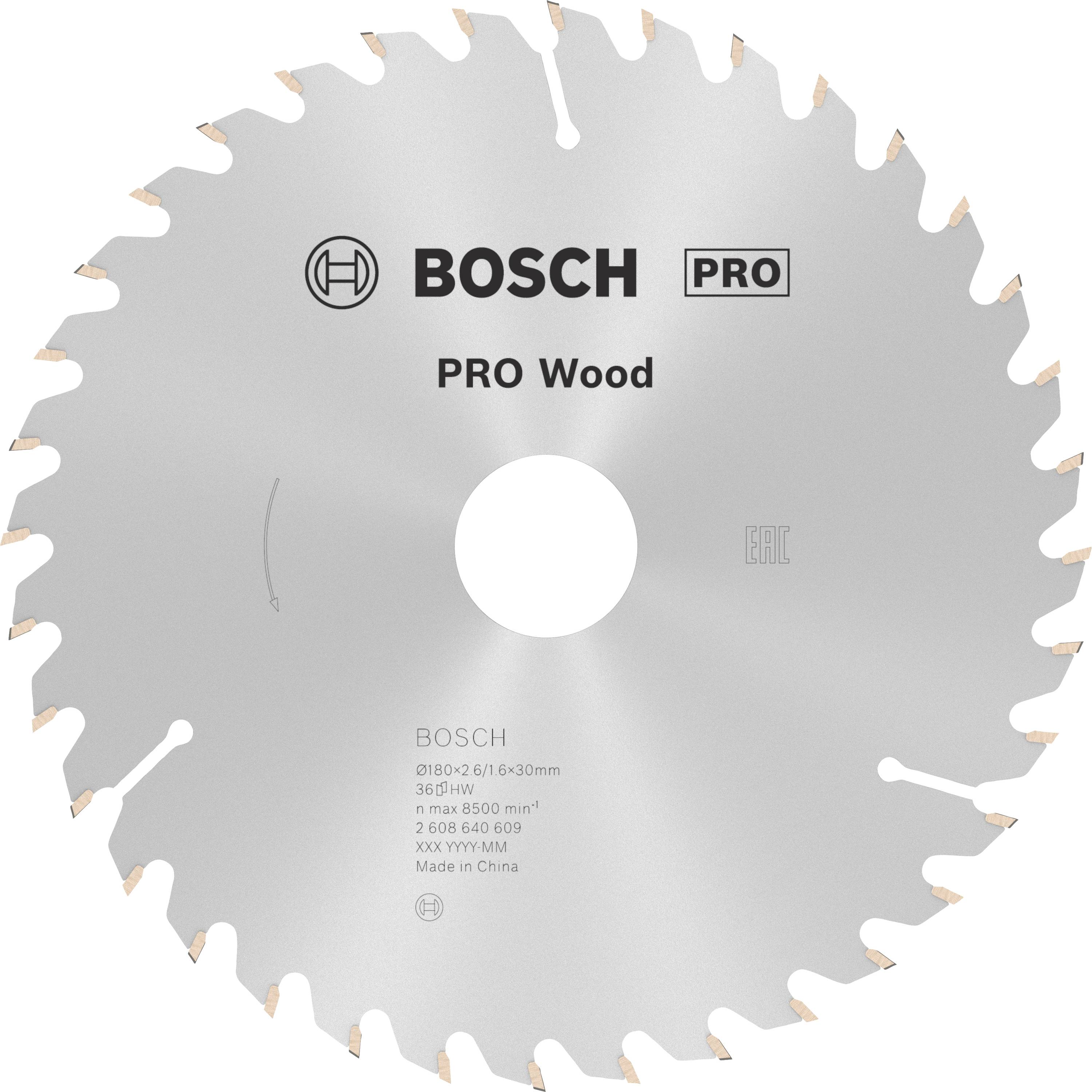 Lame de scie circulaire Bosch 'PRO Wood', diamètre 216 mm, adaptée aux travaux sur bois.