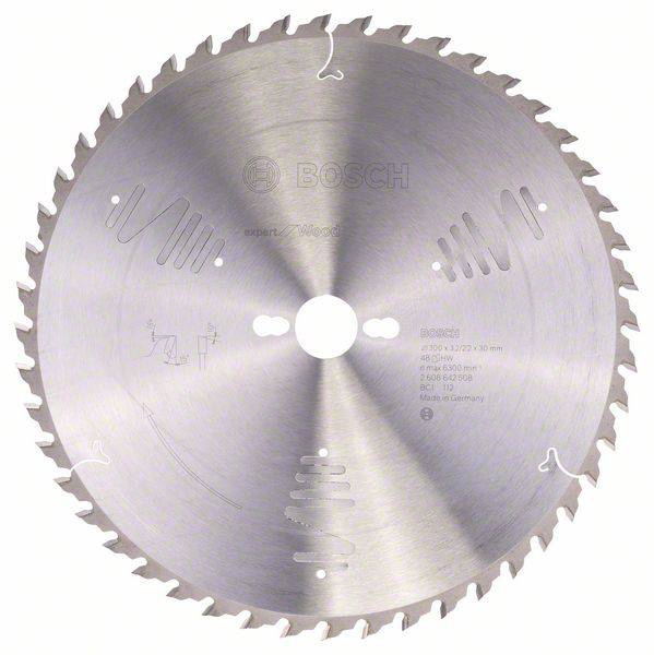Bosch Accessories Expert for Wood 2608642508 Lame de scie circulaire 300 x 30 x 3.2 mm Nombre de dents: 48 1 pc(s)