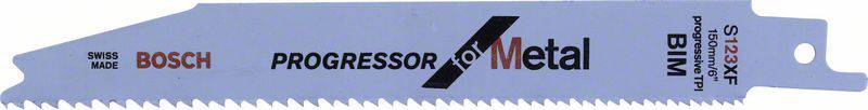 Lame de scie-sabre S 123 XF, Progressor for Metal, lot de 2 Bosch Accessories 2608654401 Longueur lame de scie 150 mm 2 pc(s)