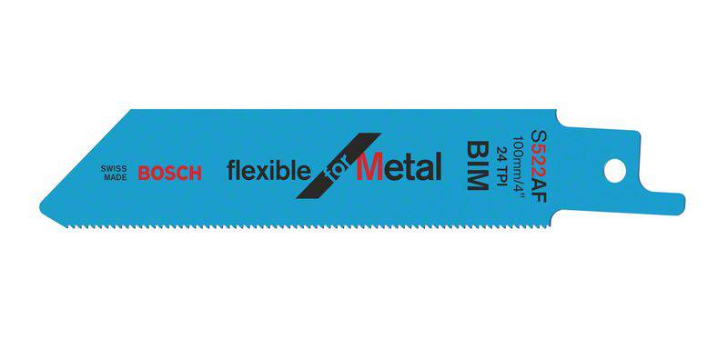 Lame de scie-sabre S 522 AF, Flexible for Metal, lot de 5 Bosch Accessories 2608656010 5 pc(s)