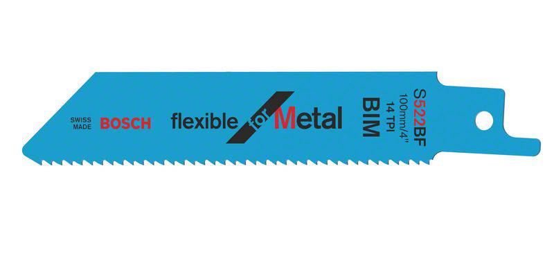 Lame de scie-sabre S 522 BF, Flexible for Metal, lot de 5 Bosch Accessories 2608656011 5 pc(s)