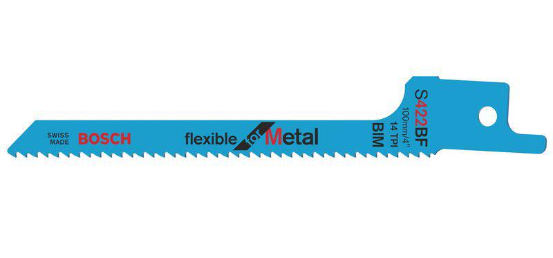 Lame de scie-sabre S 422 BF, Flexible for Metal, lot de 5 Bosch Accessories 2608656253 5 pc(s)