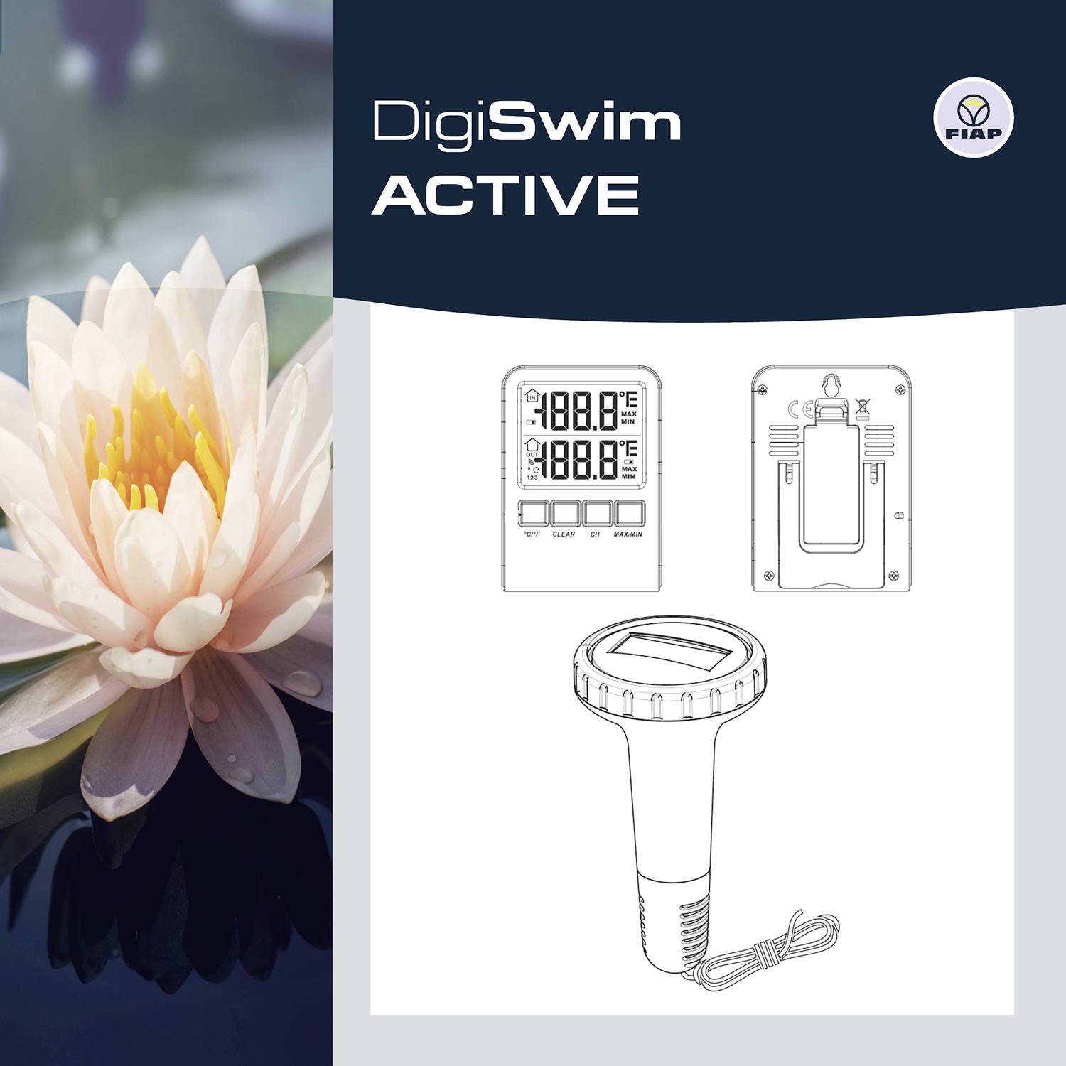 Thermomètre de bassin Fiap DigiSwim Active FIAP 2996