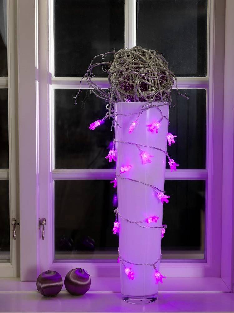 Konstsmide Guirlande lumineuse à motifs pour l'intérieur sur secteur Nombre de lumière 24 LED pourpre Longueur éclairée: 2.3 m