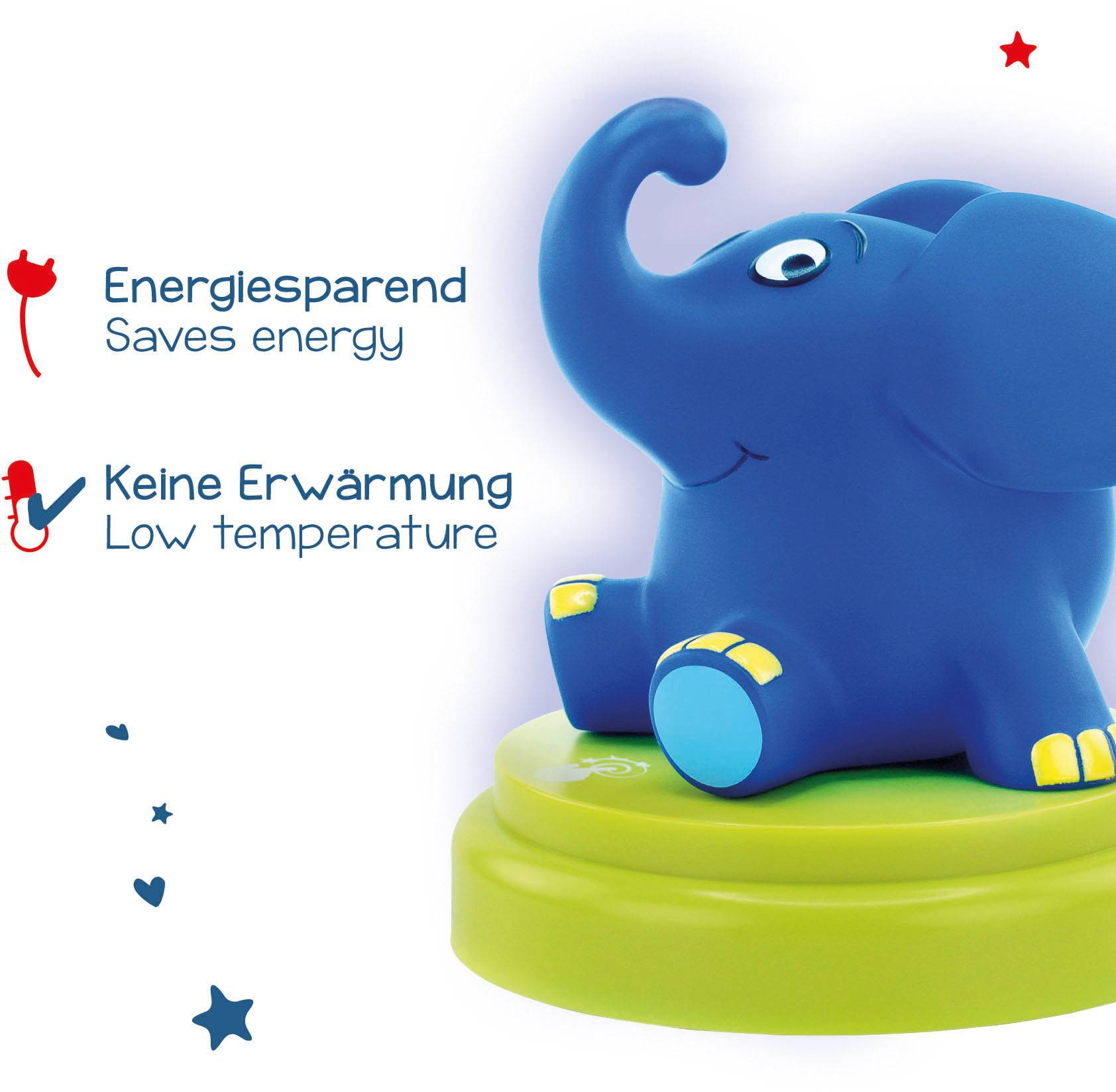Veilleuse LED Ansmann Elephant 1800-0017-510 éléphant LED bleu