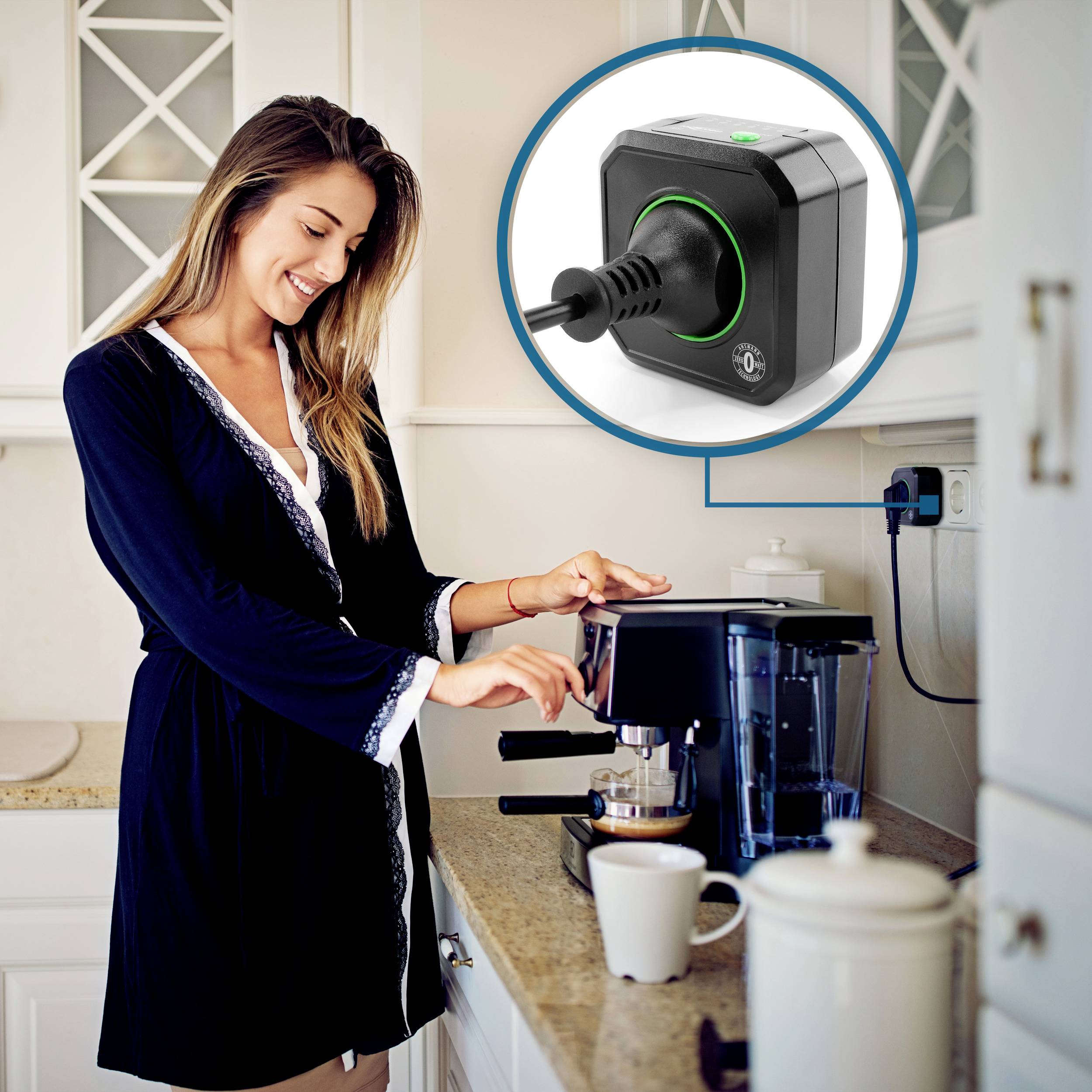 Ansmann 5024063 Minuterie pour prise électrique numérique programme journalier 2500 W IP20