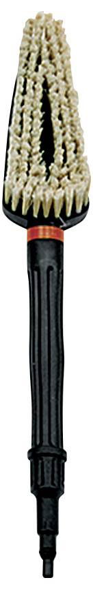 Un brosse noir avec une tête de brosse conique et des poils clairs, adaptée aux tâches de nettoyage.