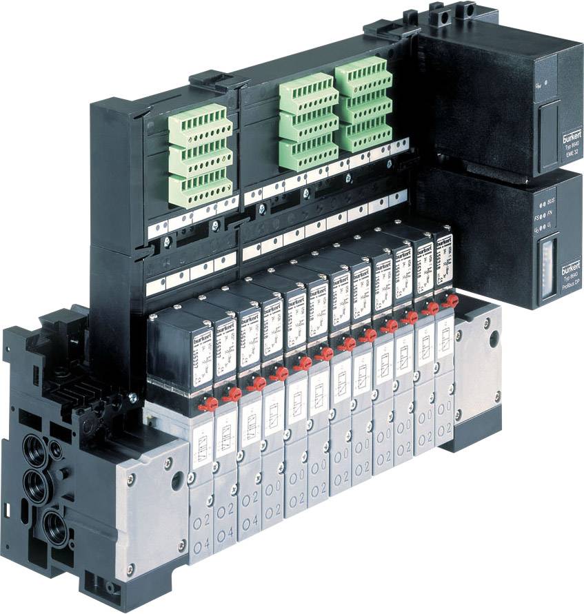 Bürkert 8640 172040 Ilot de vannes 24 x 5/2 voies Commande (pneumatique) Profibus DPV1 avec RIO Master 1 pc(s)