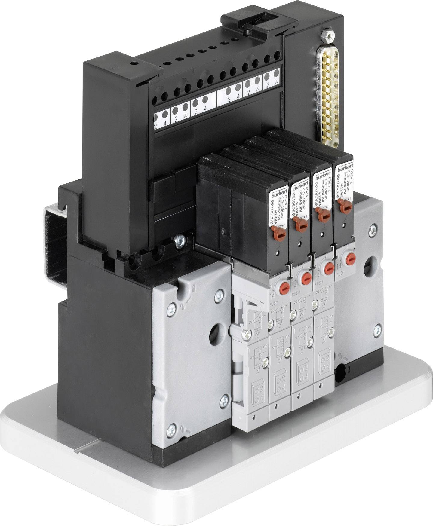 Bürkert 8640 230840 Ilot de vannes fonction ventilation NC 24x (2x 3/2) Commande (pneumatique) multipolaire 1 pc(s)