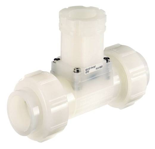 Un tuyau en plastique blanc avec deux raccords d'extrémité et une connexion intermédiaire. Il semble être un composant pour des systèmes de canalisation.
