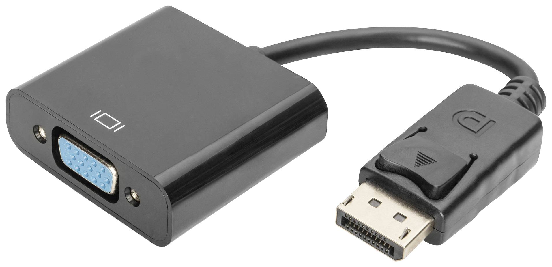 Adaptateur DisplayPort, VGA Digitus AK-340410-001-S [1x DisplayPort mâle - 1x VGA femelle] 15.00 cm noir