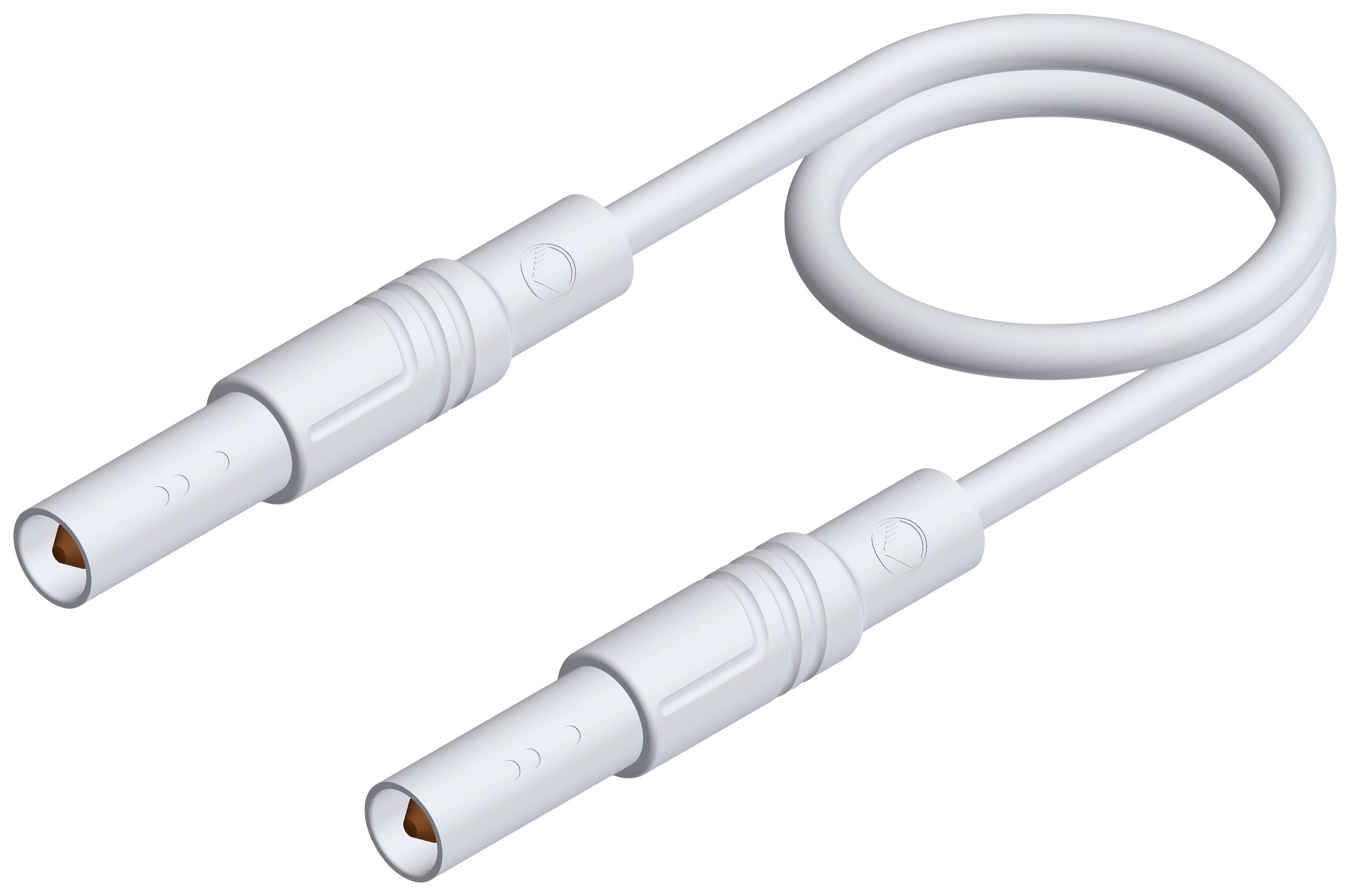 SKS Hirschmann MLS GG 200/2,5 Cordon de mesure de sécurité Banane mâle 4 mm Banane mâle 4 mm 2.00 m blanc 1 pc(s)