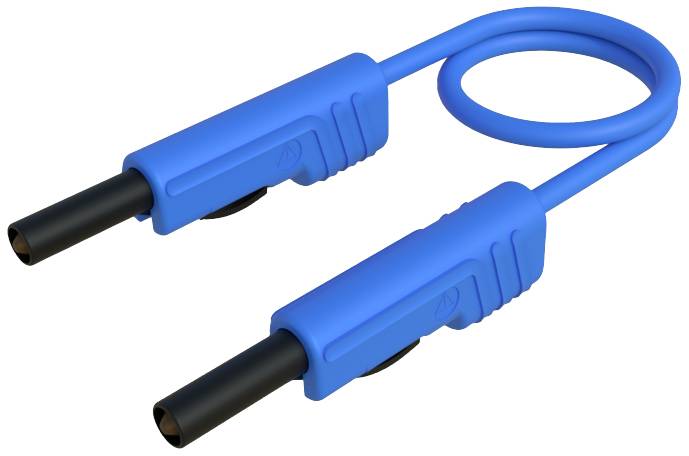 Une corde à sauter bleue avec des poignées noires, enroulée de façon décontractée.