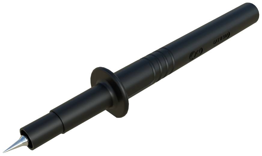 Stylo noir, fin et élancé, à pointe fine, idéal pour une écriture ou un dessin précis.