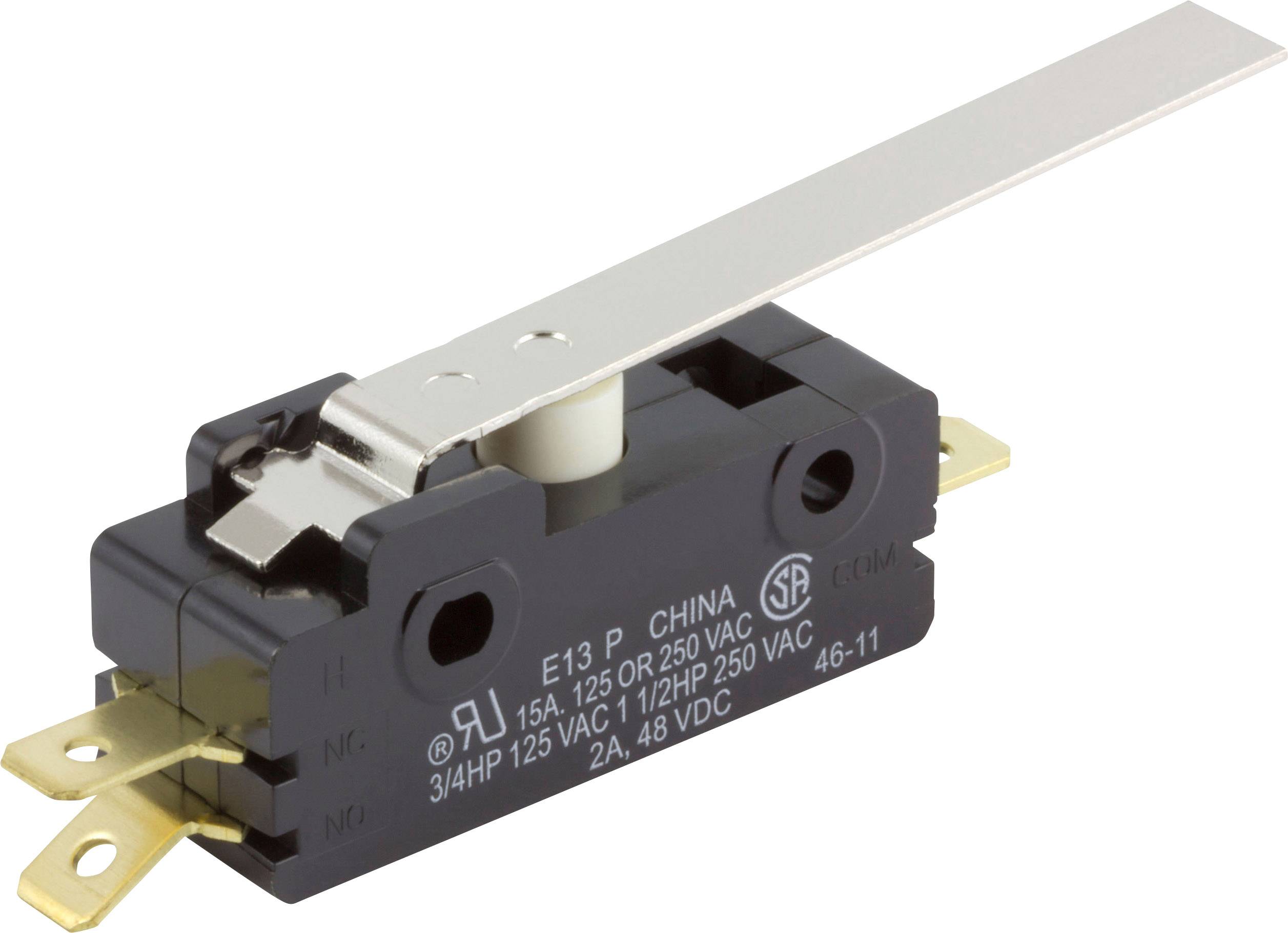 ZF E13-00H Microrupteur E13-00H 250 V/AC 15 A 1 x On/(On) à rappel 1 pc(s)