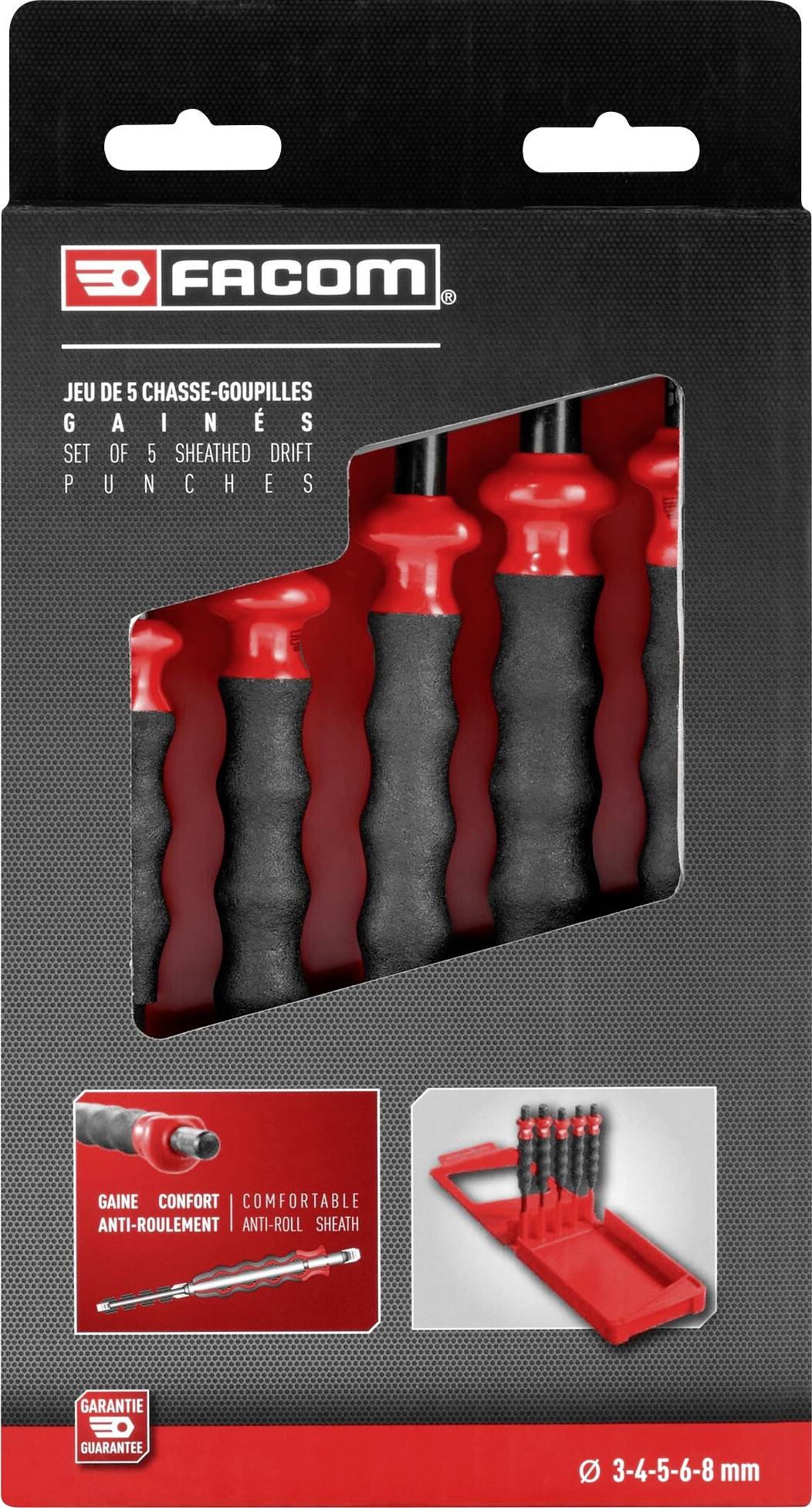 Jeu de chasse-goupilles 5 pcs Facom 249.GPB