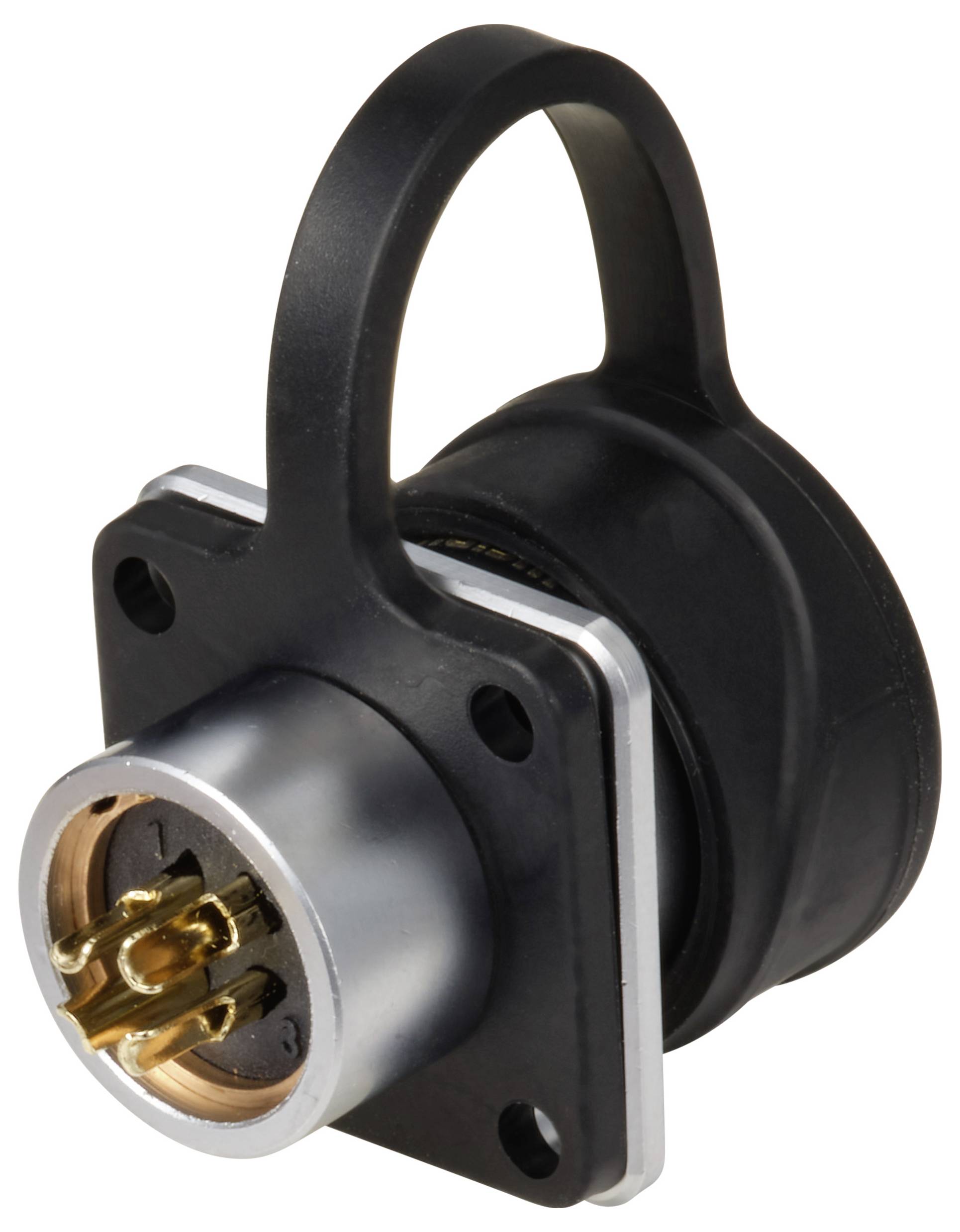 Embase à bride circulaire mâle, droit Ø 12 4 pôles 200 V/AC 5 A IP67 Push-Pull Weipu SF1213/P4