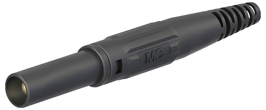 Fiche banane mâle de sécurité Ø de la broche: 4 mm Stäubli XL-410 66.9196-21 noir 1 pc(s)