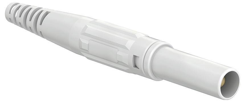 Fiche banane mâle de sécurité Ø de la broche: 4 mm Stäubli XL-410 66.9196-29 blanc
