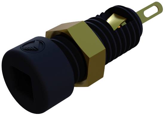 Douille banane Ø de la broche: 2 mm SKS Hirschmann CO MBI 1 Au, sw 935980190 noir 1 pc(s)