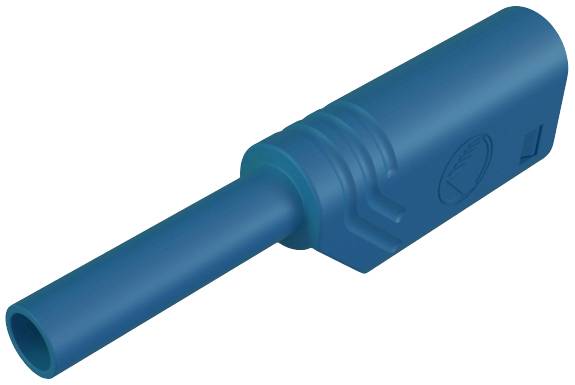 Un connecteur bleu pour applications électriques, de forme cylindrique, probablement destiné à un branchement sécurisé dans un système électrique.