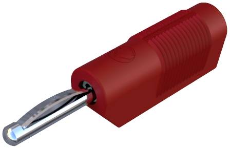 Élément cylindrique rouge avec une extrémité métallique. Probablement un outil ou un dispositif technique.