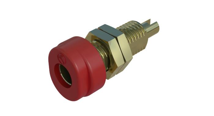 Fiche femelle BUG 10 Au Ø de la broche: 4 mm SKS Hirschmann BUG 10 Au 930175701 rouge