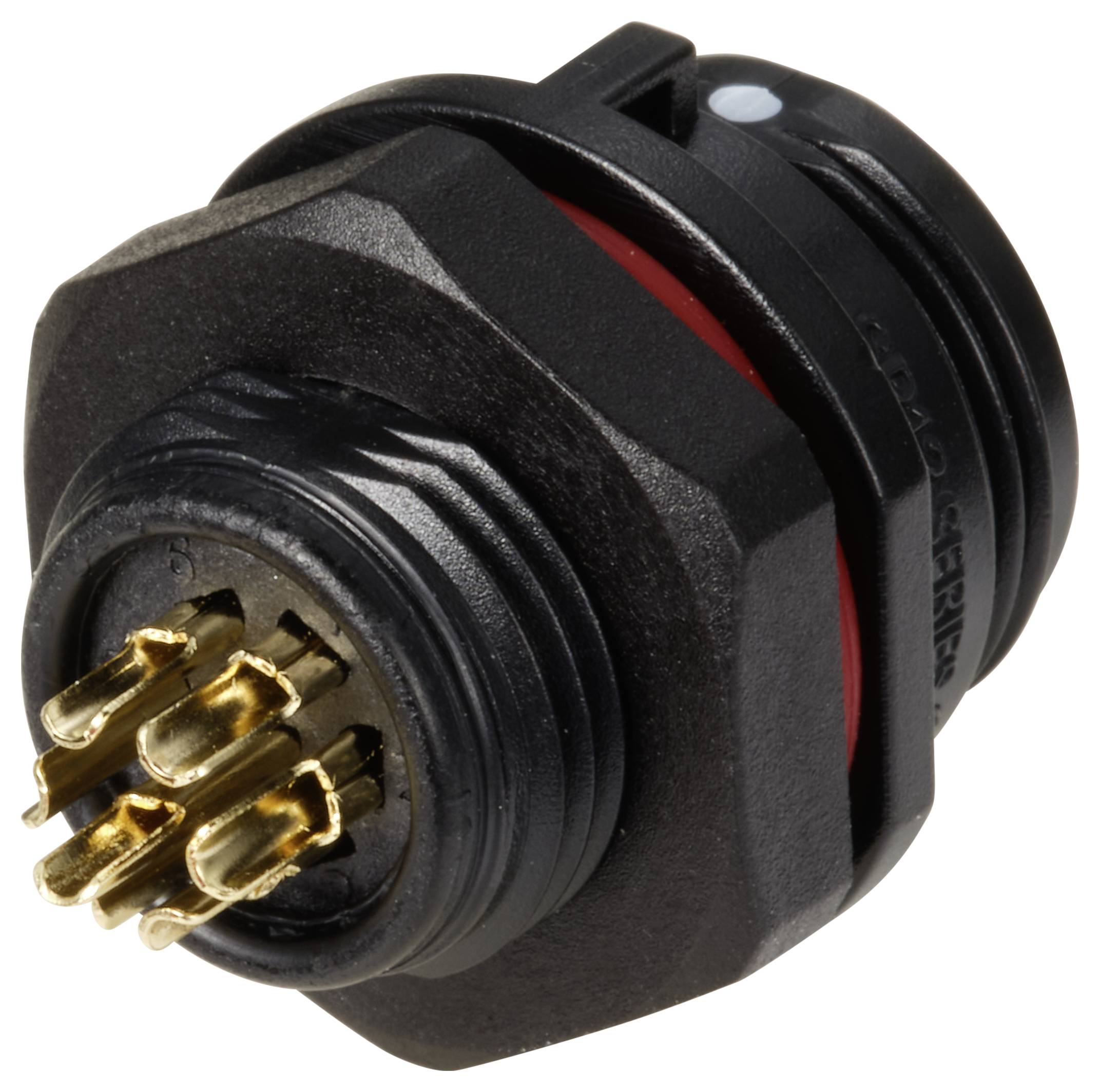 Connecteur pour montage en facade embase mâle 7 pôles 5 A 125 V/AC IP68 Weipu SP1312 / P 7