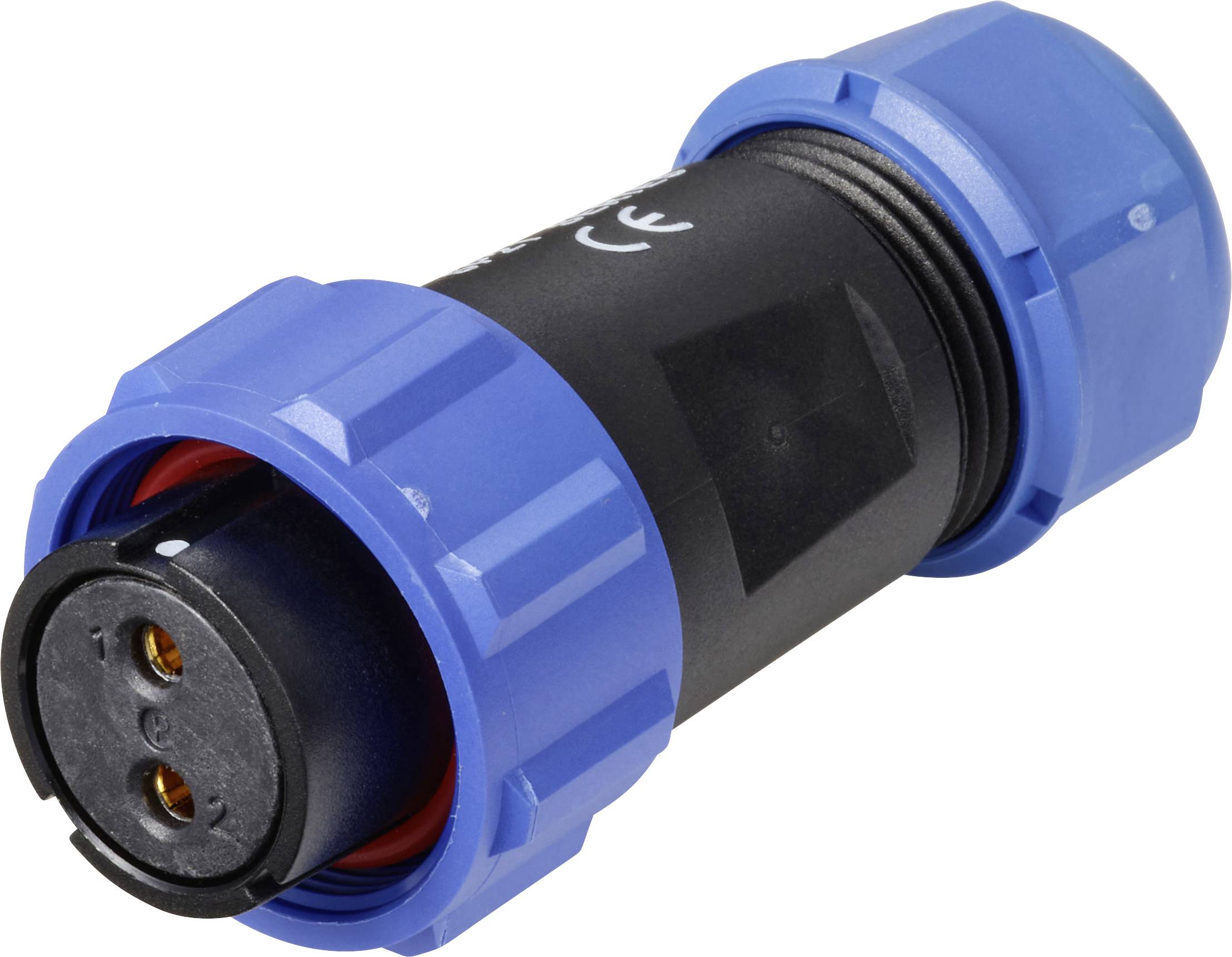 Connecteur de câble femelle, droit 2 pôles 30 A 500 V/AC IP68 Weipu SP2110 / S 2 I