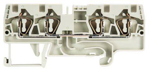 Bornier de traversée duo fasis Wieland Electric 56.704.5155.0 gris