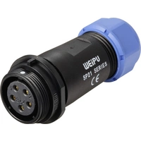 Connecteur de câble femelle, droit In Line 5C pôles 15 A 500 V/AC IP68 Weipu SP2111 / S 5C II Connecteur de câble femelle, droit In Line 5C pôles 15 A 500 V/AC IP68 Weipu SP2111 / S 5C II