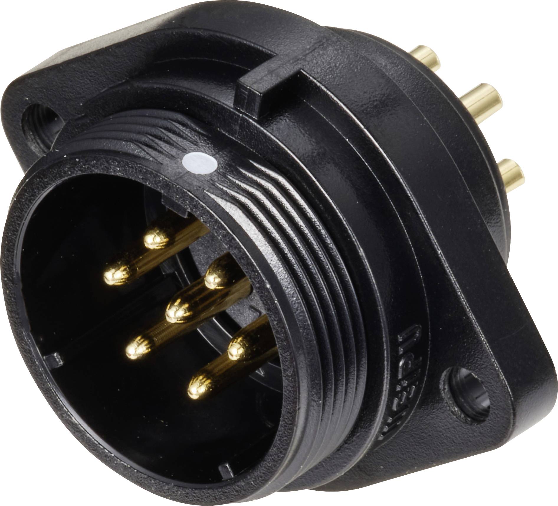Connecteur pour montage en facade embase mâle 7 pôles 15 A 500 V/AC IP68 Weipu SP2113 / P 7