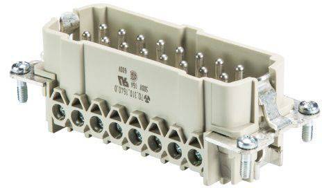 Wieland 70.310.1640.0 Insert mâle BAS Nombre total de pôles 16 + PE 1 pc(s)