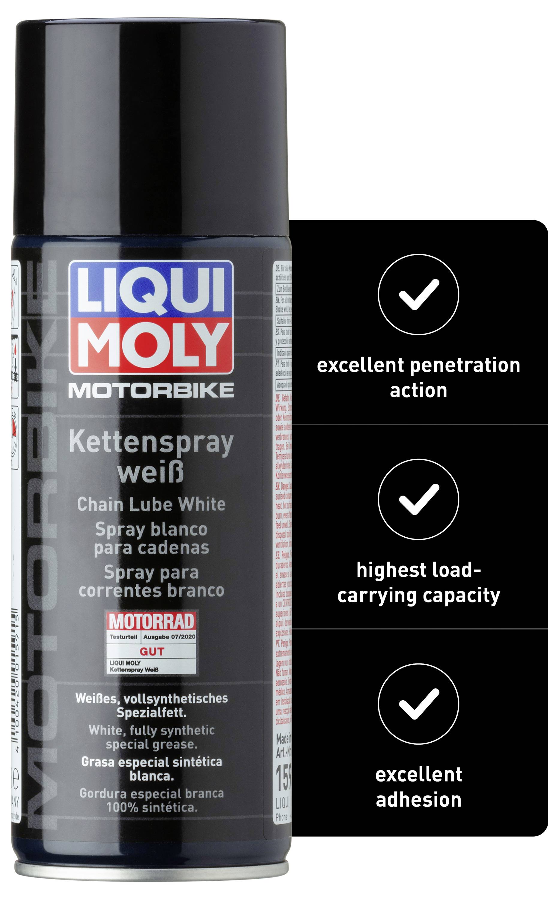 Liqui Moly 1591 Chain Lube White Lubrifiant pour chaîne 400 ml