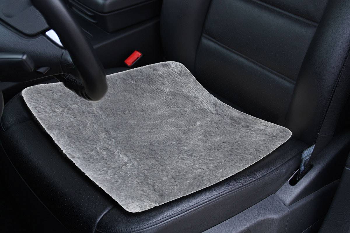 Coussin de siège 1 pièce HP Autozubehör 19764 laine de mouton véritable anthracite siège conducteur