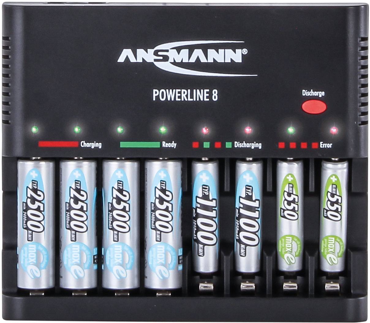 Chargeur de piles rondes NiCd, NiMH Ansmann Powerline 8