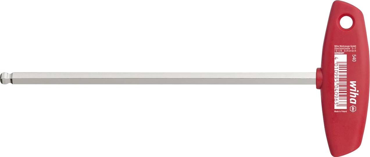 Clé coudée pour vis à 6 pans creux 6 mm Wiha 04105 Longueur de la lame: 150 mm N/A 1 pc(s)