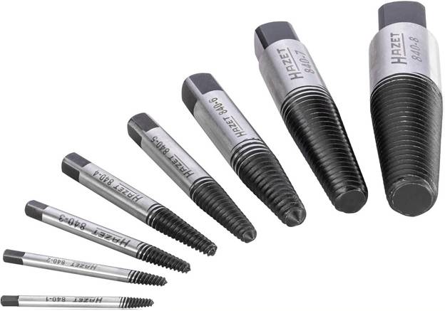 Set d'extracteurs de vis 8 pièces Hazet 840/8 M3 - M45 1 set
