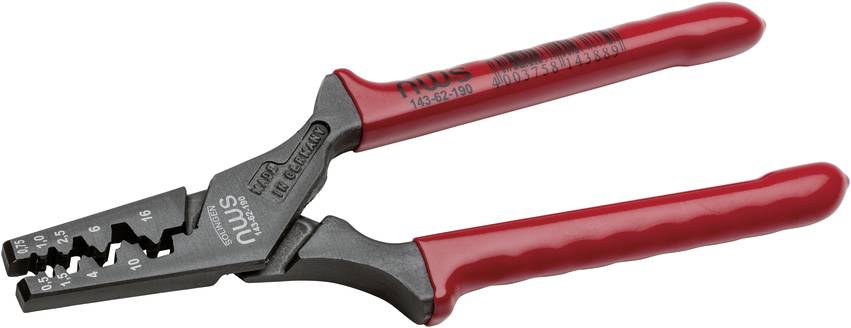 NWS 143-62-190 Pince à sertir pour embouts de câble 0.5 à 16 mm²