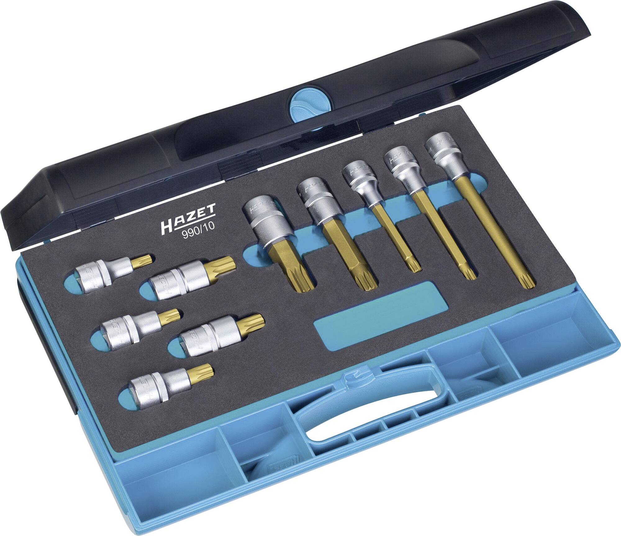 Jeu de douilles 10 pièces Hazet 990/10 Propulseur: 1/2" (12.5 mm) 1 set