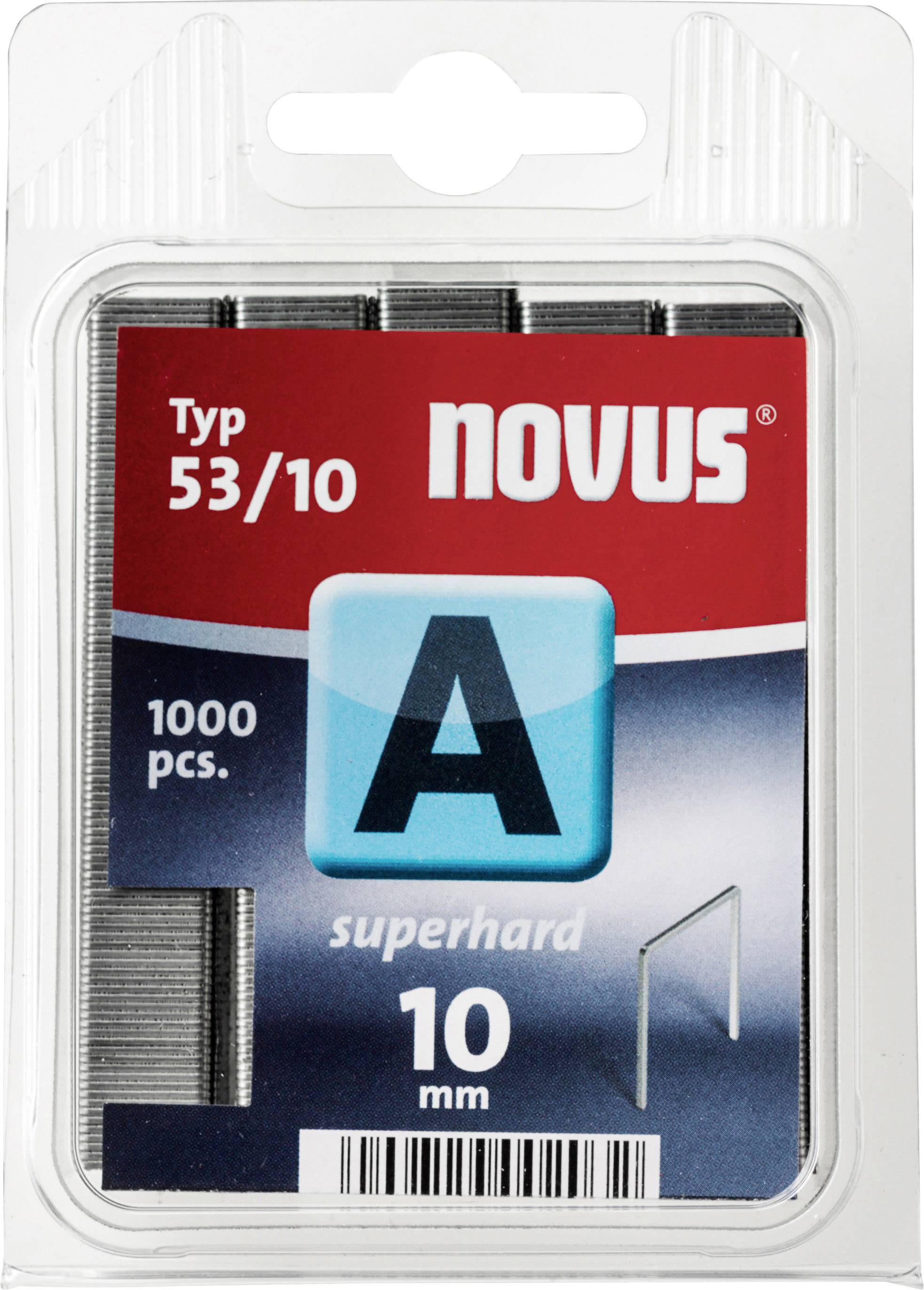 Agrafes à fil fin type 53/10 1000 Pces Novus