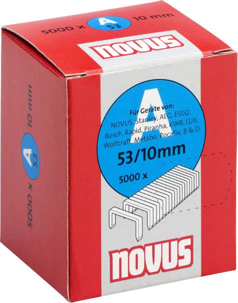 Agrafes à fil fin type 53/10 5000 Pces Novus