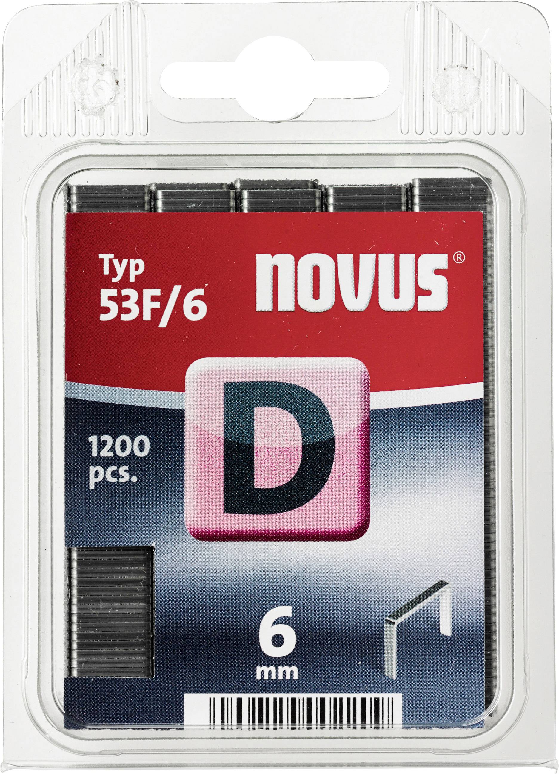Agrafes à fil plat type D53F/6 1200 pces Novus
